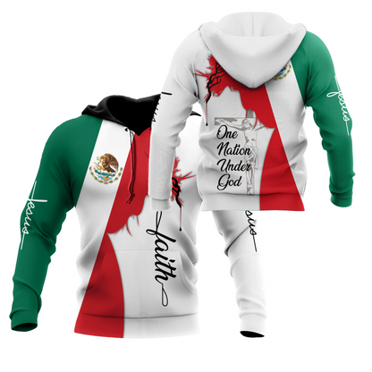 One Nation Under God Mexico Jesus 3D All Over Printed Shirts DQB10092002