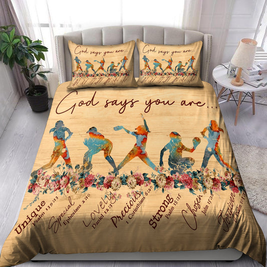 Softball-God Says You Are Bedding Set Pi20072002