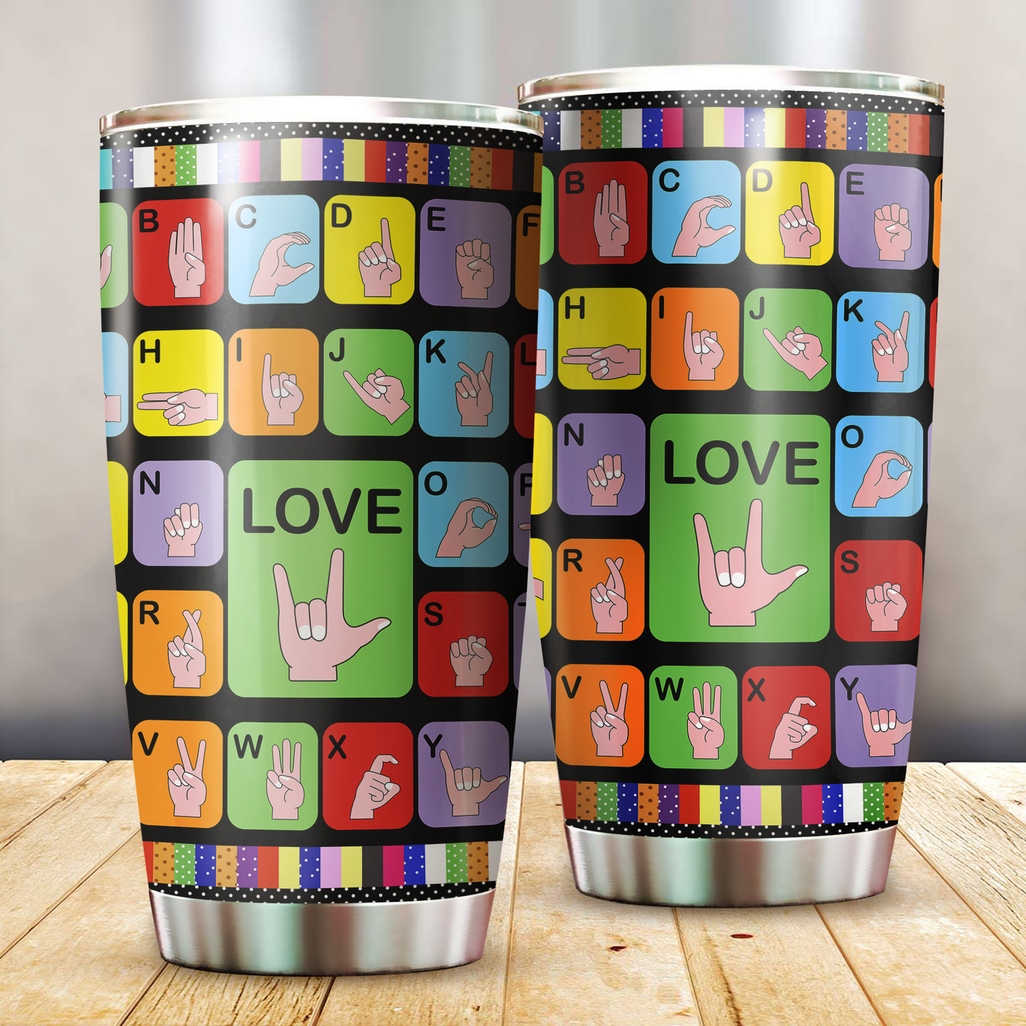 Sign Language Tumbler Cup Premium PiT211201 - Amaze Style™-Tumbler