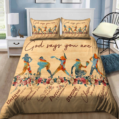 Softball-God Says You Are Bedding Set Pi20072002