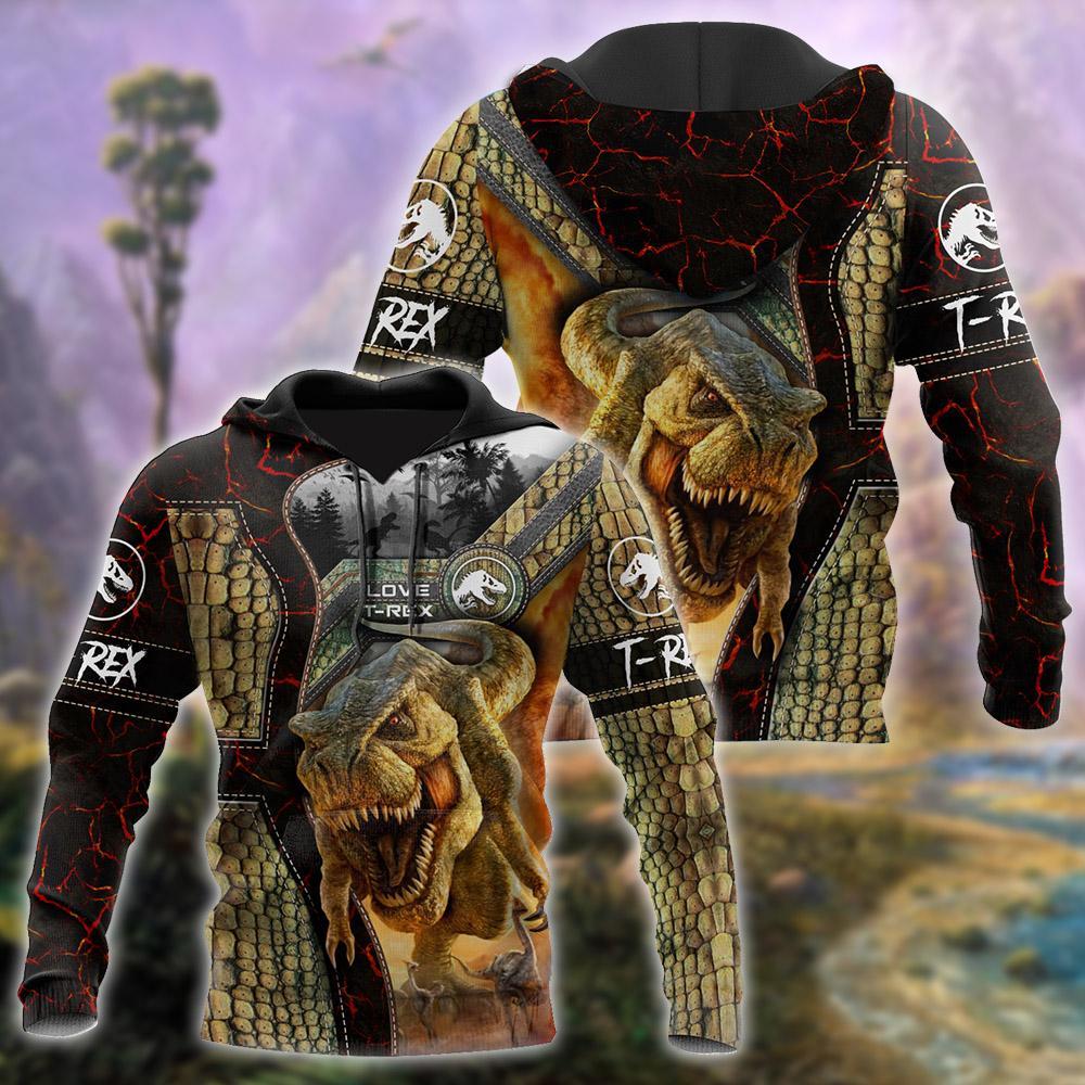 Dinosaur T-rex Master 3D all over printed shirts
