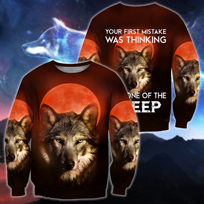 Wolf 3D All Over Print Hoodie T Shirt For Men and Women Pi04092005