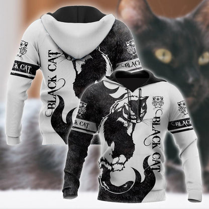 Love Black Cat Tattoo 3D all over shirts for men and women