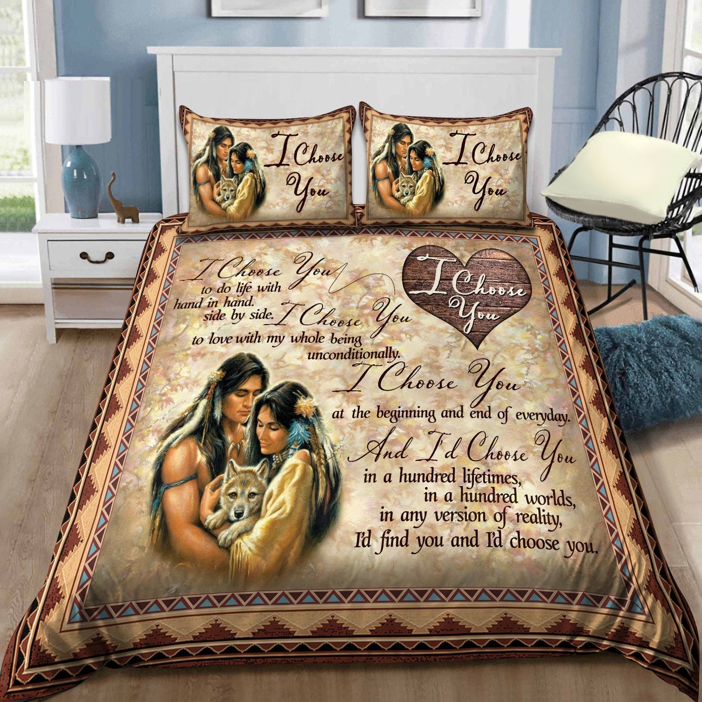 Native American Couple Bedding Set-MEI