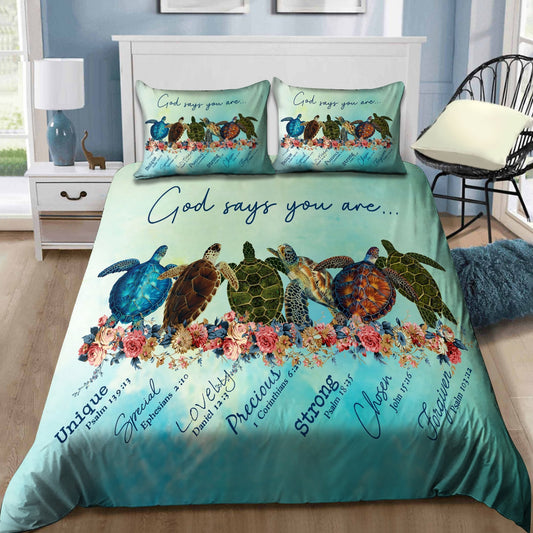 Turtle-God Says You Are Bedding Set Pi20072004
