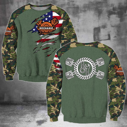 Mechanic Camo 3D All Over Printed Hoodie For Men and Women TN