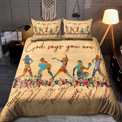 Softball-God Says You Are Bedding Set Pi20072002