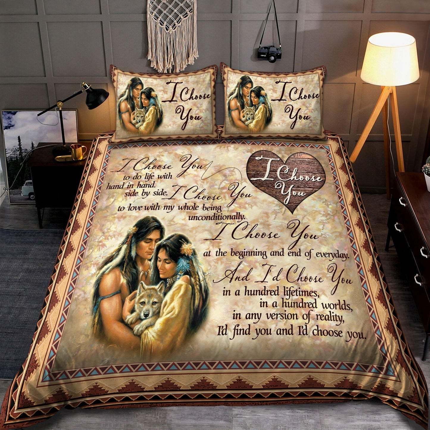 Native American Couple Bedding Set-MEI