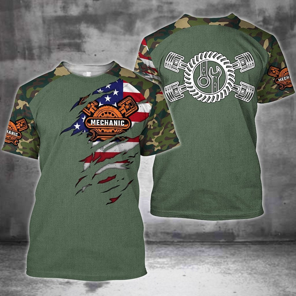 Mechanic Camo 3D All Over Printed Hoodie For Men and Women TN