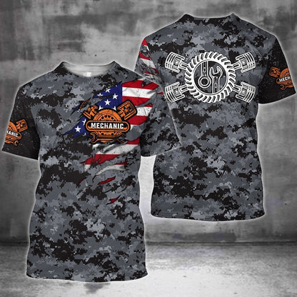 Mechanic Camo 3D All Over Printed Hoodie For Men and Women TN
