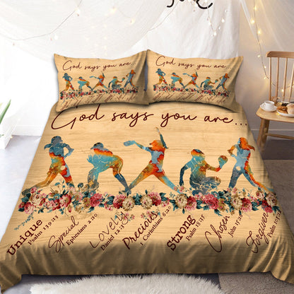 Softball-God Says You Are Bedding Set Pi20072002