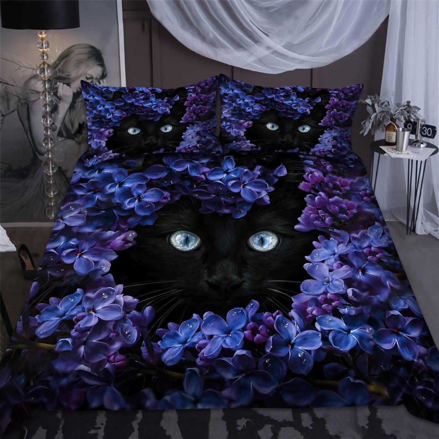 Cat And Flower Bedding Set Pi24072001-LAM-LAM-US Twin-Vibe Cosy™