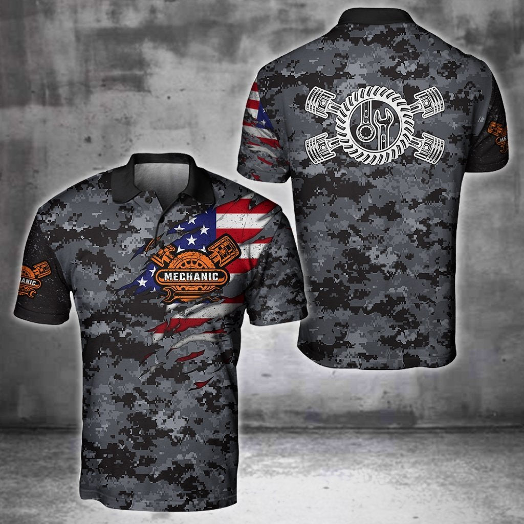 Mechanic Camo 3D All Over Printed Hoodie For Men and Women TN