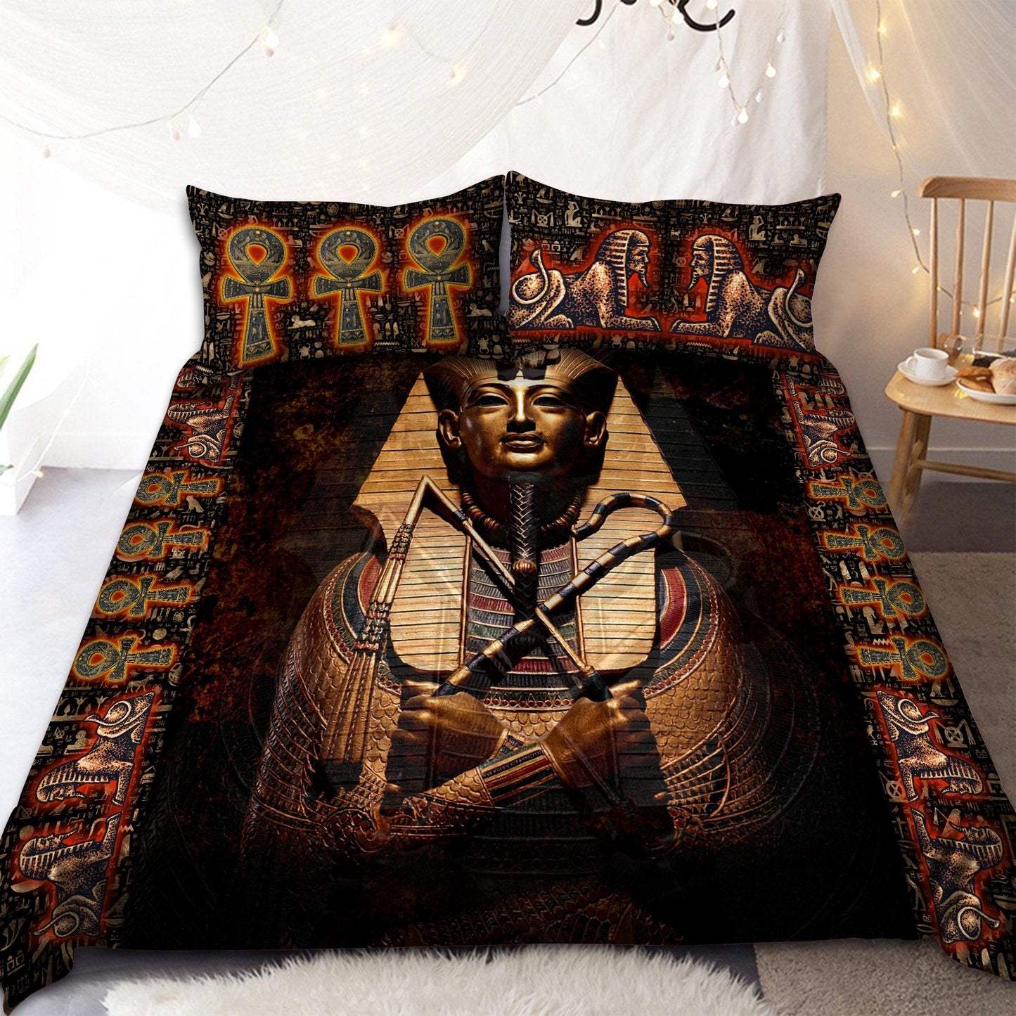 Ancient Egyptian Pharaoh Bedding Set Pi27062003