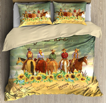 Cowgirl And Horses-Gods Say You Are Bedding Set Pi31072002