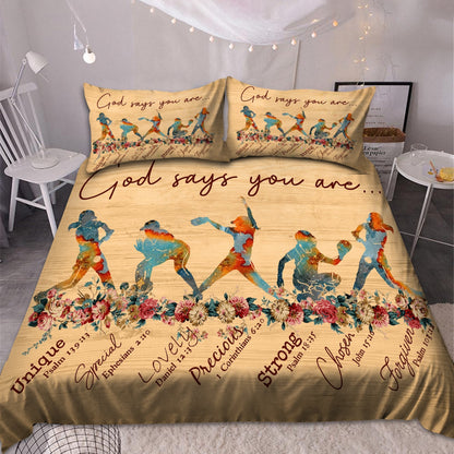 Softball-God Says You Are Bedding Set Pi20072002
