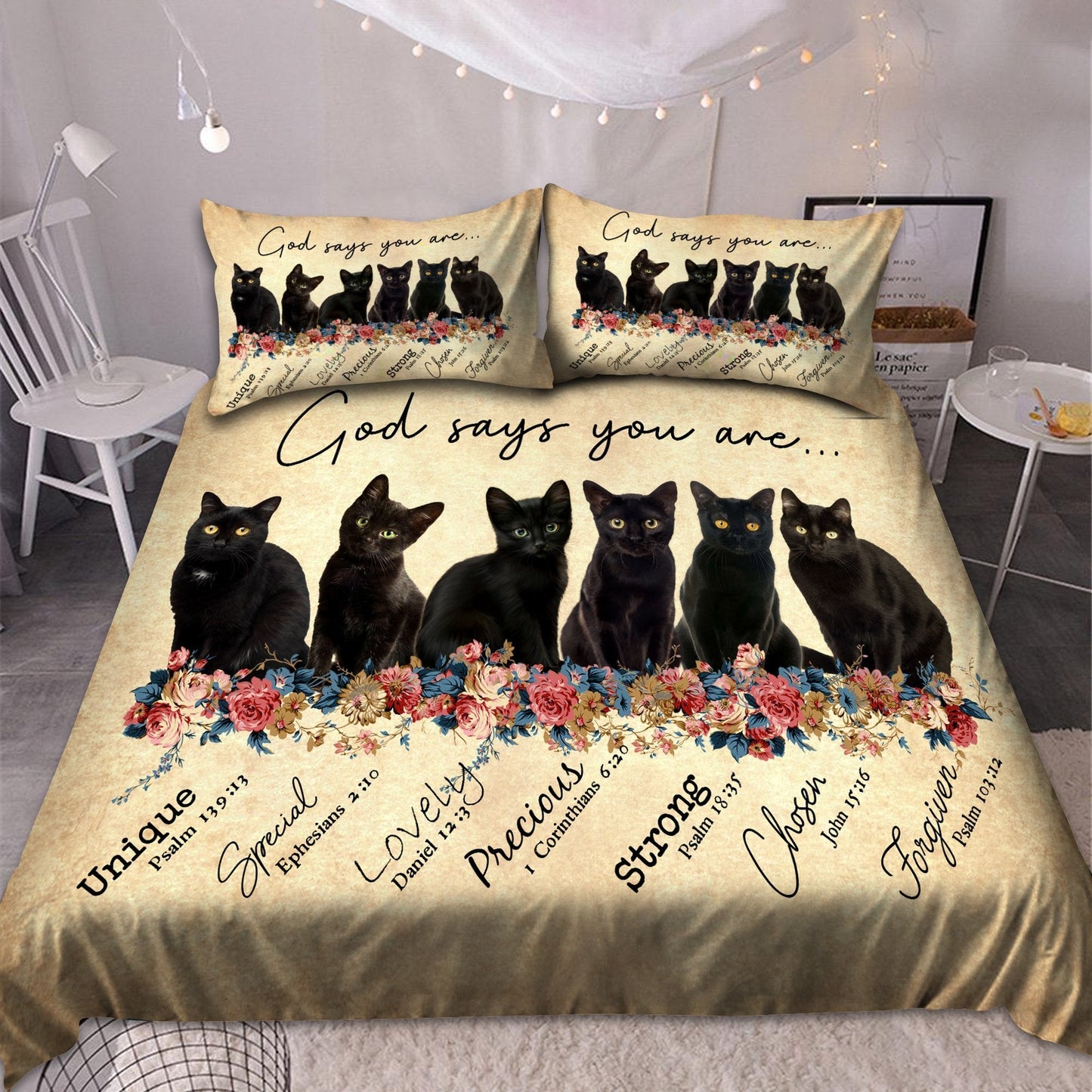 Black Cat-God Says You Are Bedding Set Pi28072003