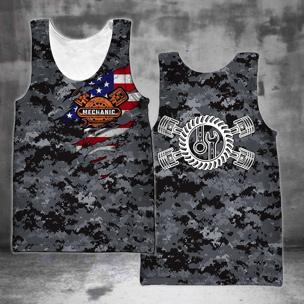 Mechanic Camo 3D All Over Printed Hoodie For Men and Women TN