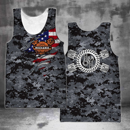 Mechanic Camo 3D All Over Printed Hoodie For Men and Women TN