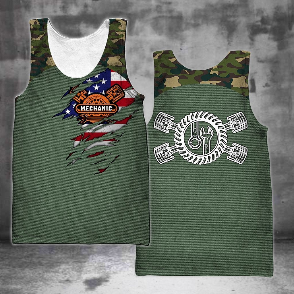 Mechanic Camo 3D All Over Printed Hoodie For Men and Women TN