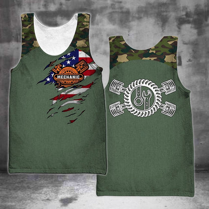 Mechanic Camo 3D All Over Printed Hoodie For Men and Women TN