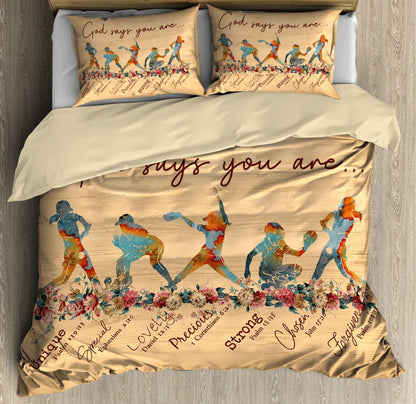Softball-God Says You Are Bedding Set Pi20072002