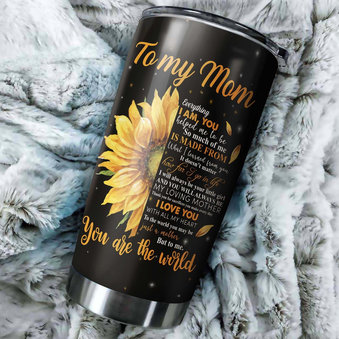 To My Mom Sunflowers Personalized Stainless Steel Tumbler 20 Oz PiT100402 - Amaze Style™-Tumbler