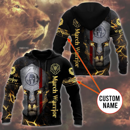 March Spartan Lion Warrior 3D All Over Printed Unisex Shirts