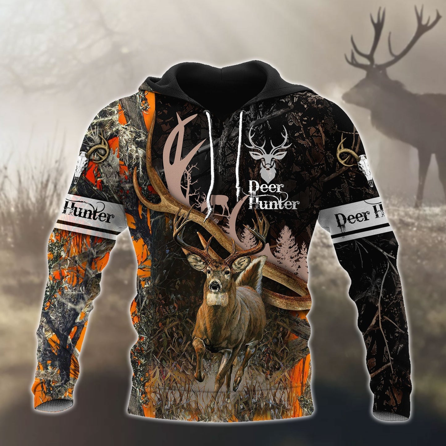 Premium Hunting Deer Black Camo Unisex Shirts