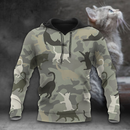 Love Cat Camo premium hoodie sweatshirt