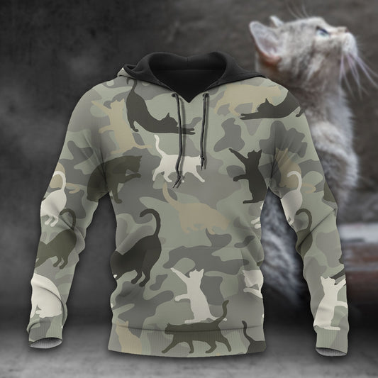 Love Cat Camo premium hoodie sweatshirt