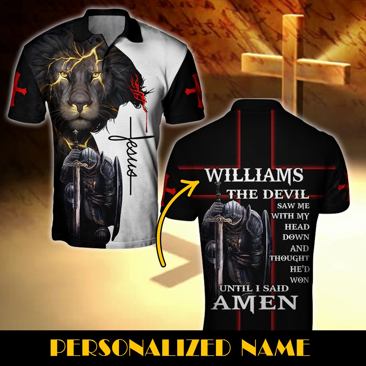 Knight Jesus Christian Customize 3d All Over Printed Shirts For Men And Women Pi30062001
