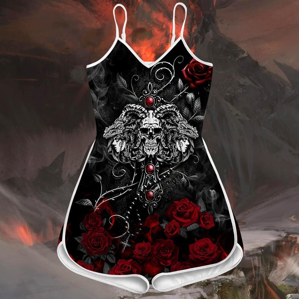 Skull And Snake 3D Romper For Women Pi28092003