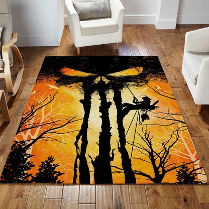 Logger Monster Tree Orange Rug