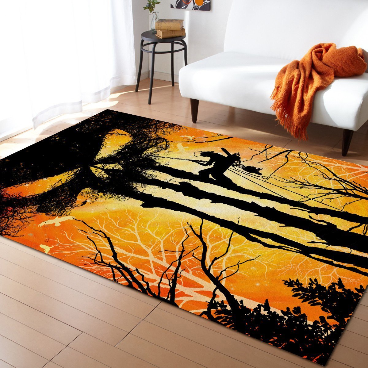 Logger Monster Tree Orange Rug