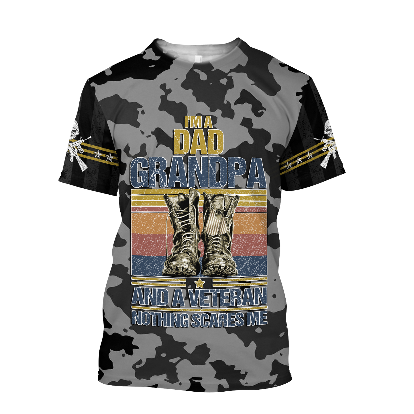 I'm a Dad Grandpa and a veteran 3d all over printed shirts for men and women MH190520 - Amaze Style™-Apparel