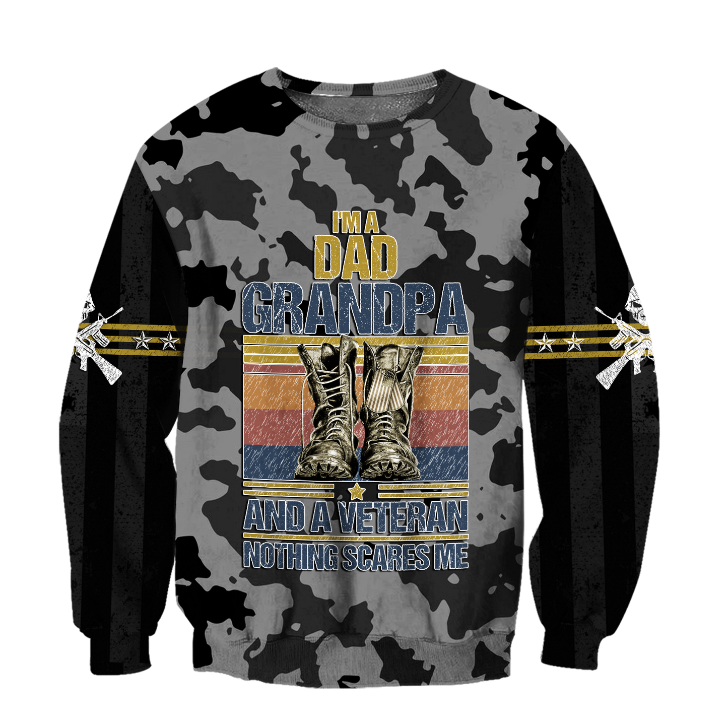 I'm a Dad Grandpa and a veteran 3d all over printed shirts for men and women MH190520 - Amaze Style™-Apparel