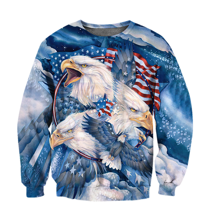 All Over Printed Bald Eagle Hoodie DD09082001-MEI