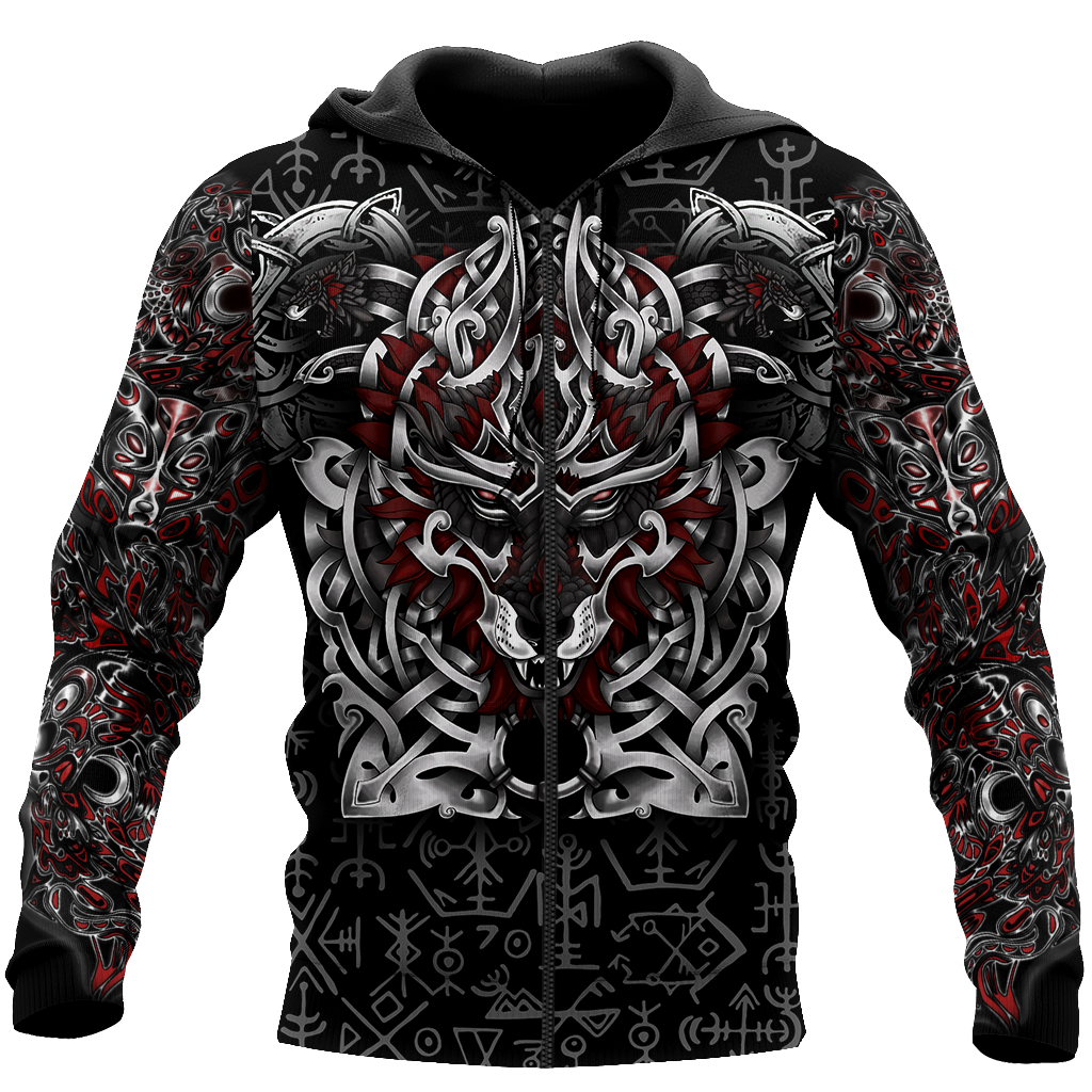 Premium Viking Fenrir Metal 3D Printed Unisex Shirts TN