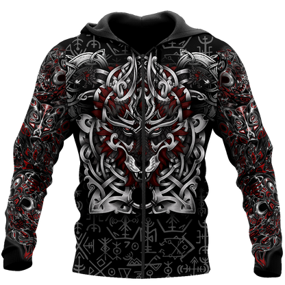 Premium Viking Fenrir Metal 3D Printed Unisex Shirts TN