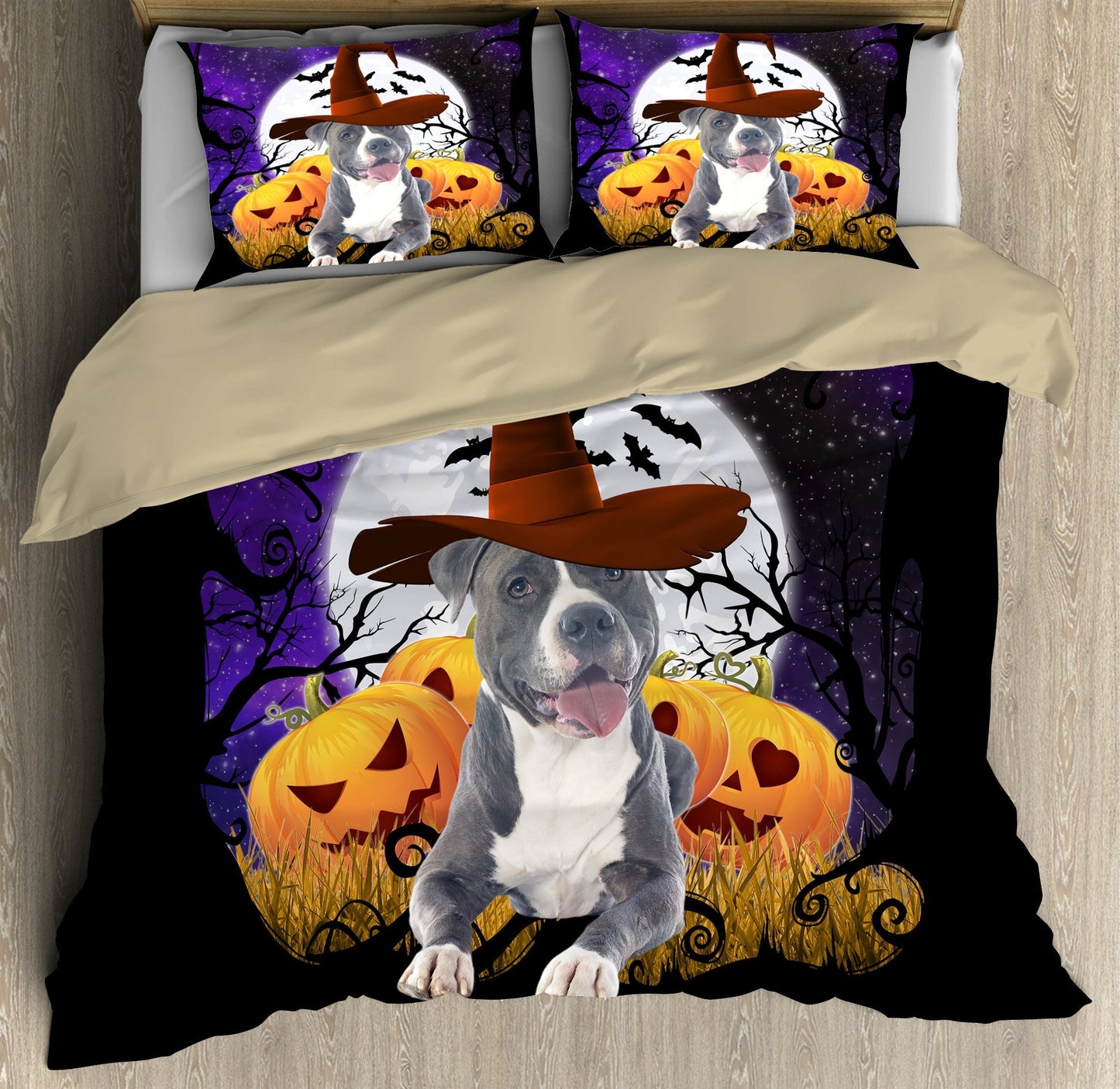 Love Pit Bull Halloween Bedding DD08192002