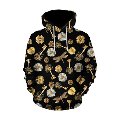 Mechanic Steampunk All Over Printed Hoodie For Men and Women TN