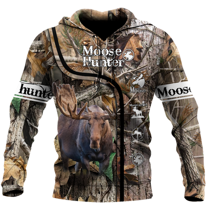 All Over Printed Beautiful Moose Hunting DD09072002-MEI