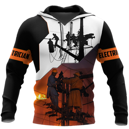 Awesome Electrician Let There Be Light Hoodie For Men MEI