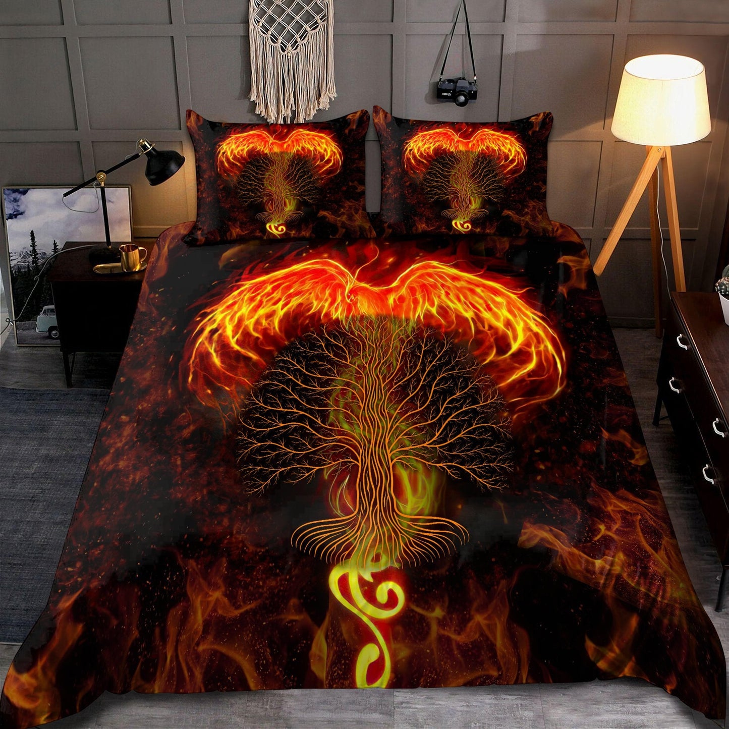 Beautiful Phoenix And Tree Of Life Bedding Set DD10022004