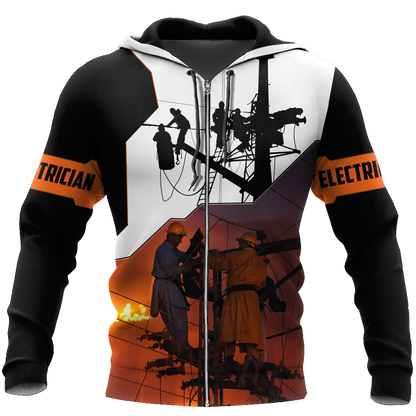 Awesome Electrician Let There Be Light Hoodie For Men MEI