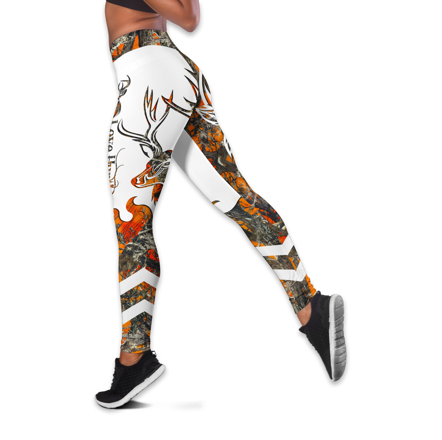 Personalized Name Hunting Combo Legging + Tanktop Orange Camo Deer
