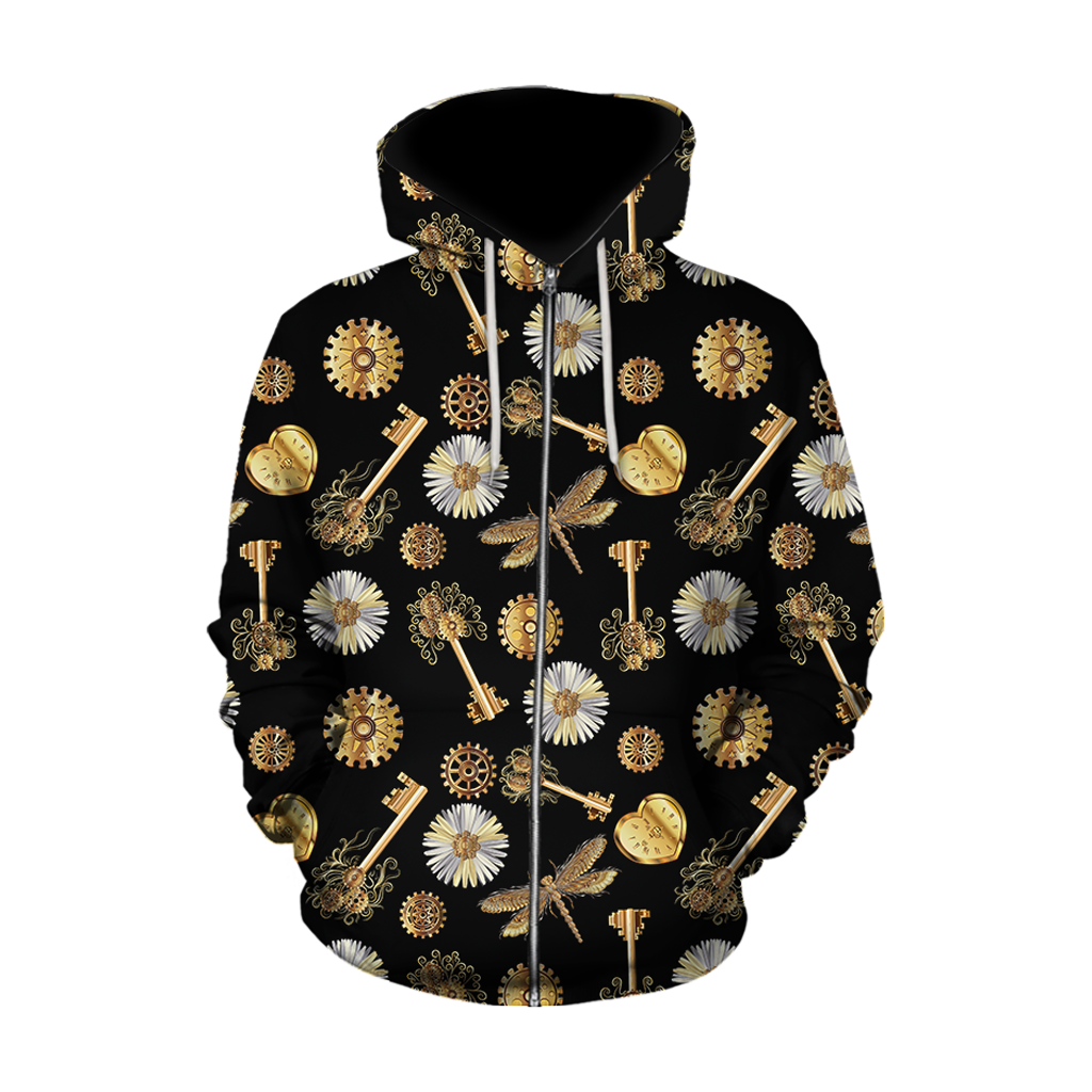 Mechanic Steampunk All Over Printed Hoodie For Men and Women TN