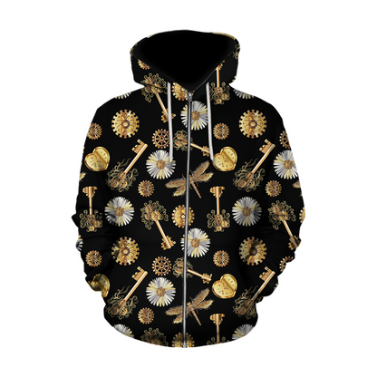 Mechanic Steampunk All Over Printed Hoodie For Men and Women TN