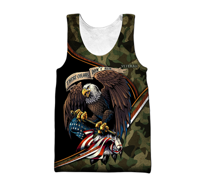 US Veteran Camo 3d all over printed shirts for men and women Proud Military